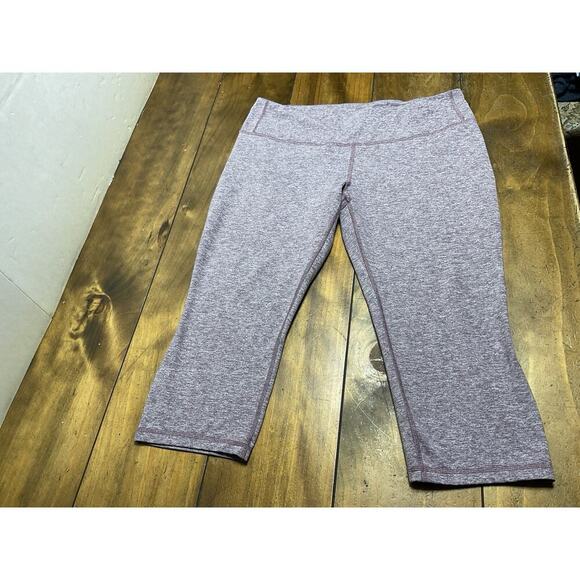 Patagonia Womens Purple Heather Elastic Waist Casual Capri Leggings Size XL - Picture 1 of 10